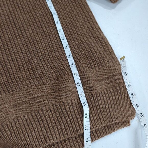 La Ligne Sweater Dress Womens Medium Brown 100% Merino Wool Made in Italy - Picture 11 of 11
